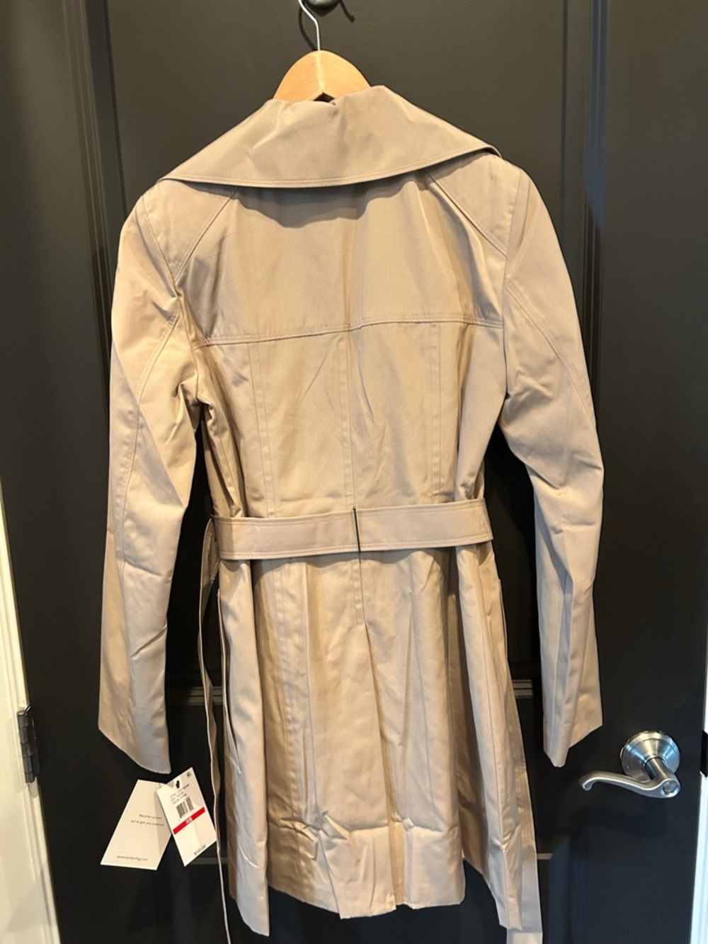 London Fog Classic Beige Trench with Belted Waist - Picture 6 of 12